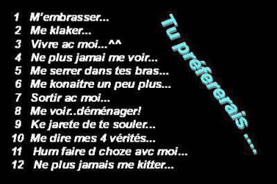 tu prefererais quoi ????